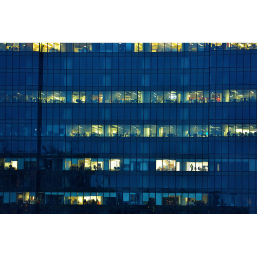 Ebern Designs Office Building Background On Canvas by Lvinst Print